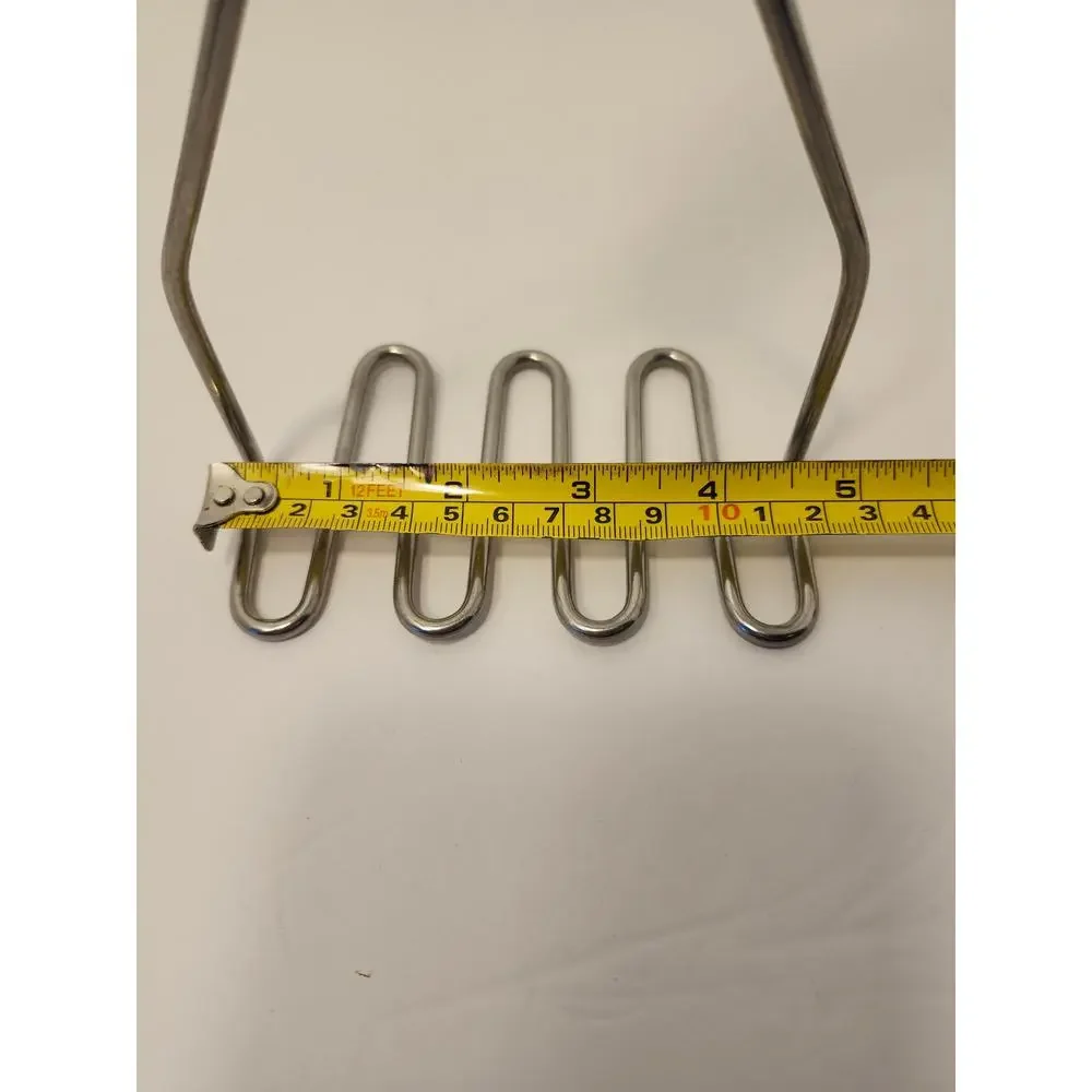 Martha Stewart Potato Masher Stainless Steel Black Silicone Handle Pre-Owned